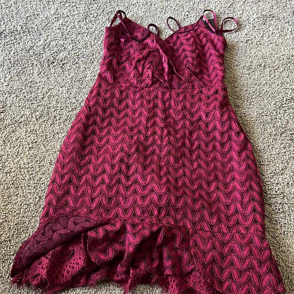 Burgundy dress